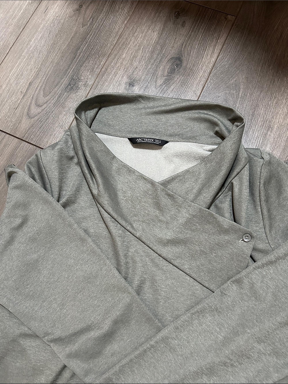Arc'teryx Sage Green Draped Wrap Top